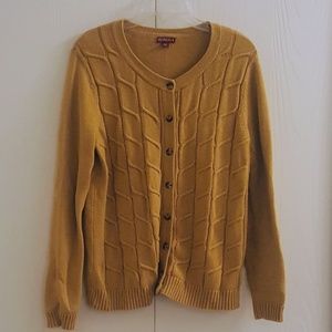 Mustard Cable Knit Sweatet
